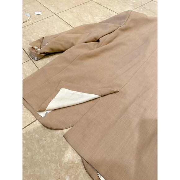MAEVE Khaki Tan Oversized Double Breasted Blazer Medium/Large - Picture 10 of 14